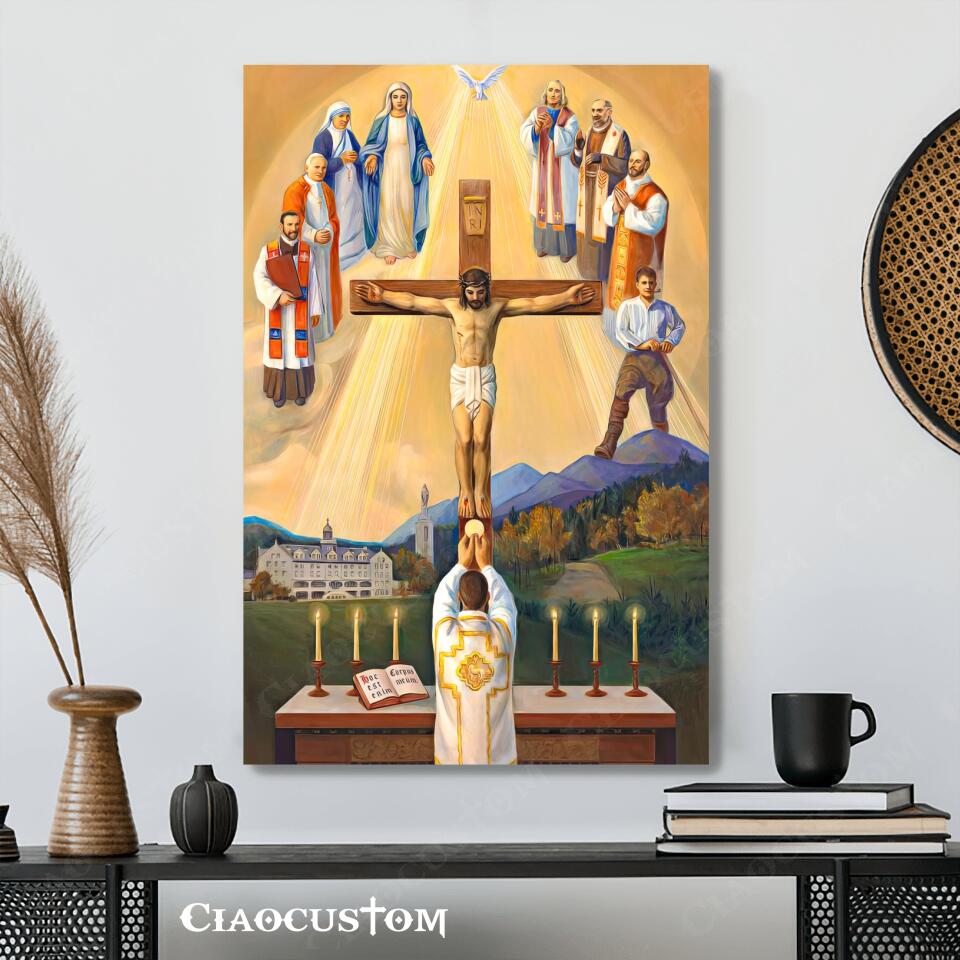 Catholic Jesus Canvas Art - Jesus Poster - Jesus Canvas - Christian Gift - Ciaocustom