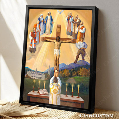 Catholic Jesus Canvas Art - Jesus Poster - Jesus Canvas - Christian Gift - Ciaocustom