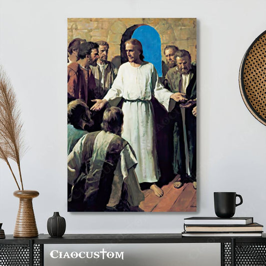 Jesus Canvas Painting 27 - Jesus Canvas Art - Jesus Poster - Jesus Canvas - Christian Gift - Ciaocustom