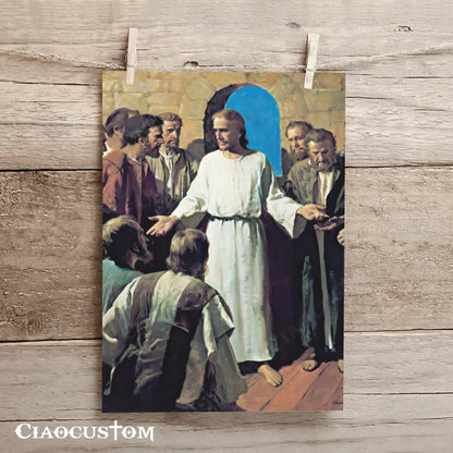 Jesus Canvas Painting 27 - Jesus Canvas Art - Jesus Poster - Jesus Canvas - Christian Gift - Ciaocustom