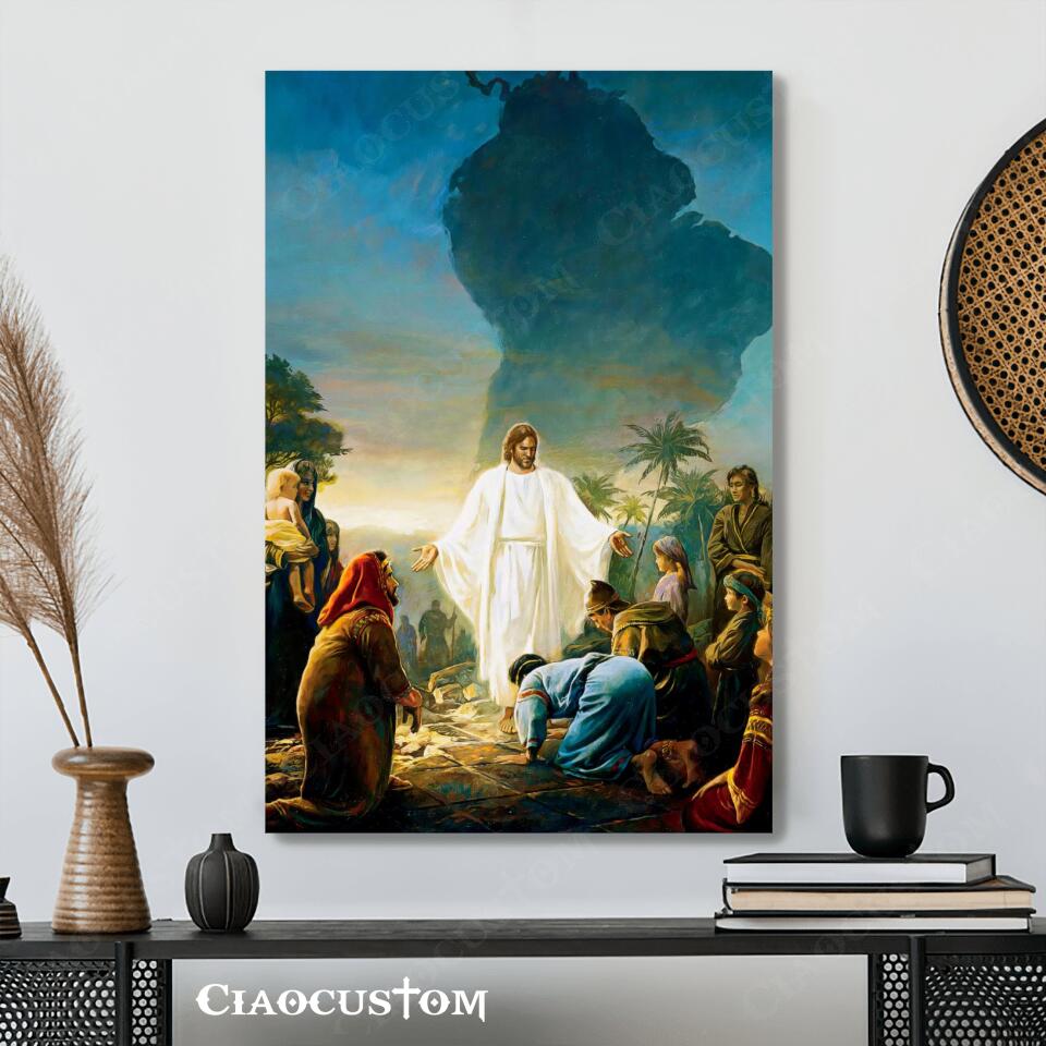 Great commission Of Jesus Christ - Jesus Canvas Painting - Jesus Canvas Art - Jesus Poster - Jesus Canvas - Christian Gift - Ciaocustom