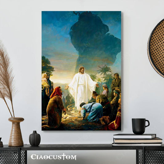 Great commission Of Jesus Christ - Jesus Canvas Painting - Jesus Canvas Art - Jesus Poster - Jesus Canvas - Christian Gift - Ciaocustom