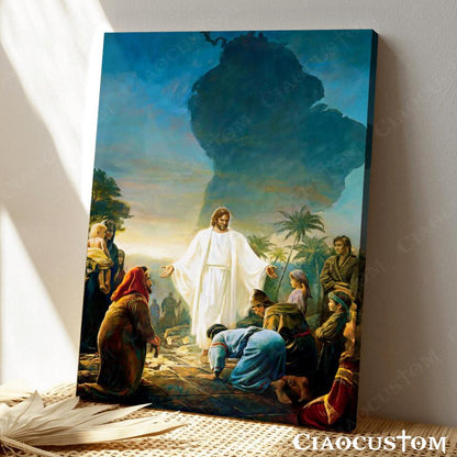 Great commission Of Jesus Christ - Jesus Canvas Painting - Jesus Canvas Art - Jesus Poster - Jesus Canvas - Christian Gift - Ciaocustom