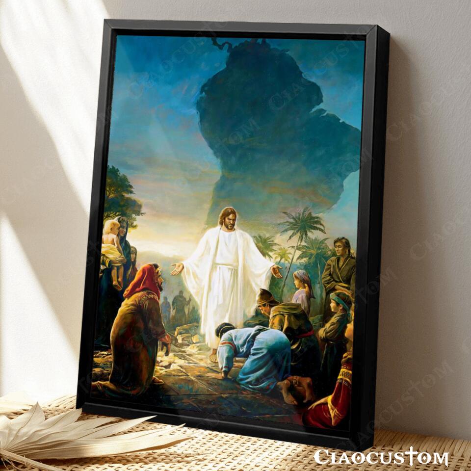 Great commission Of Jesus Christ - Jesus Canvas Painting - Jesus Canvas Art - Jesus Poster - Jesus Canvas - Christian Gift - Ciaocustom