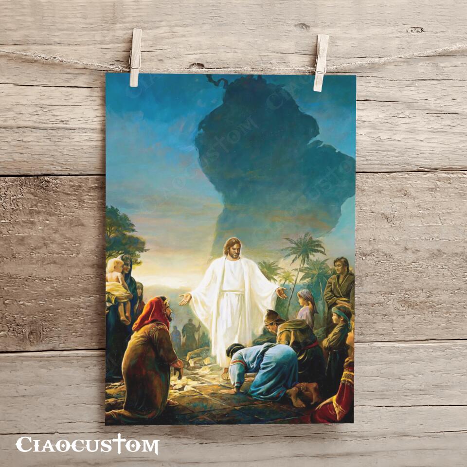 Great commission Of Jesus Christ - Jesus Canvas Painting - Jesus Canvas Art - Jesus Poster - Jesus Canvas - Christian Gift - Ciaocustom