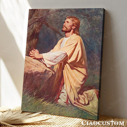 Prayer - Church of Jesus Christ - Jesus Canvas Painting - Jesus Canvas Art - Jesus Poster - Jesus Canvas - Christian Gift - Ciaocustom