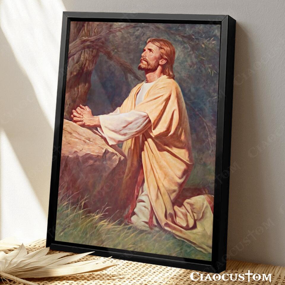 Prayer - Church of Jesus Christ - Jesus Canvas Painting - Jesus Canvas Art - Jesus Poster - Jesus Canvas - Christian Gift - Ciaocustom