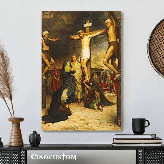 Crucifixion Of Jesus - Jesus Canvas Painting - Jesus Canvas Art - Jesus Poster - Jesus Canvas - Christian Gift - Ciaocustom