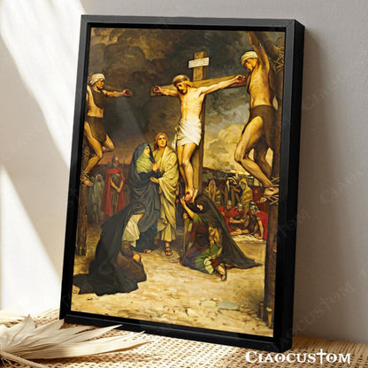 Crucifixion Of Jesus - Jesus Canvas Painting - Jesus Canvas Art - Jesus Poster - Jesus Canvas - Christian Gift - Ciaocustom