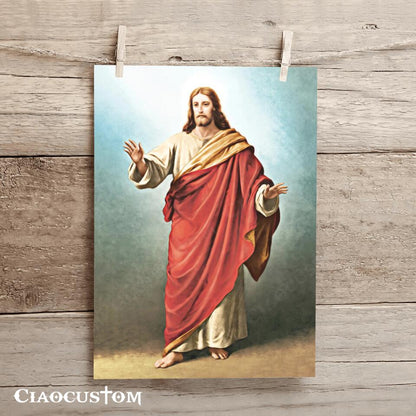 Jesus Wall Pictures - Jesus Canvas Painting - Jesus Canvas Art - Jesus Poster - Christian Gift - Ciaocustom