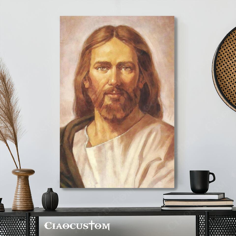 Face of Jesus - Jesus Canvas Painting - Jesus Canvas Art - Jesus Poster - Jesus Canvas - Christian Gift - Ciaocustom