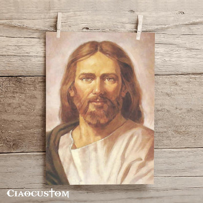 Face of Jesus - Jesus Canvas Painting - Jesus Canvas Art - Jesus Poster - Jesus Canvas - Christian Gift - Ciaocustom