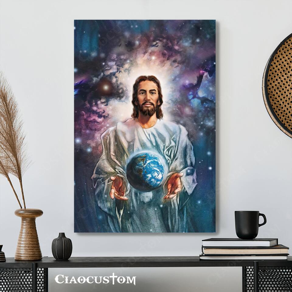 In The Beginning God Created The Heaven And The Earth - Jesus Canvas Painting - Jesus Canvas Art - Jesus Canvas - Christian Gift - Ciaocustom