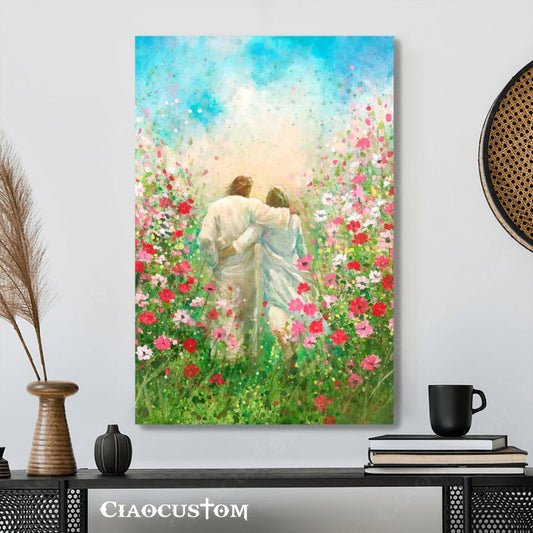 Divine Companion Canvas Wall Art - Jesus Christ Pictures - Jesus Posters - Ciaocustom