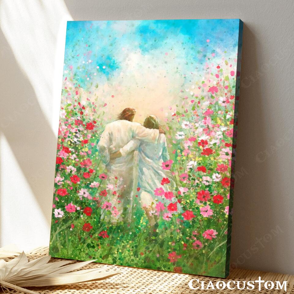 Divine Companion Canvas Wall Art - Jesus Christ Pictures - Jesus Posters - Ciaocustom