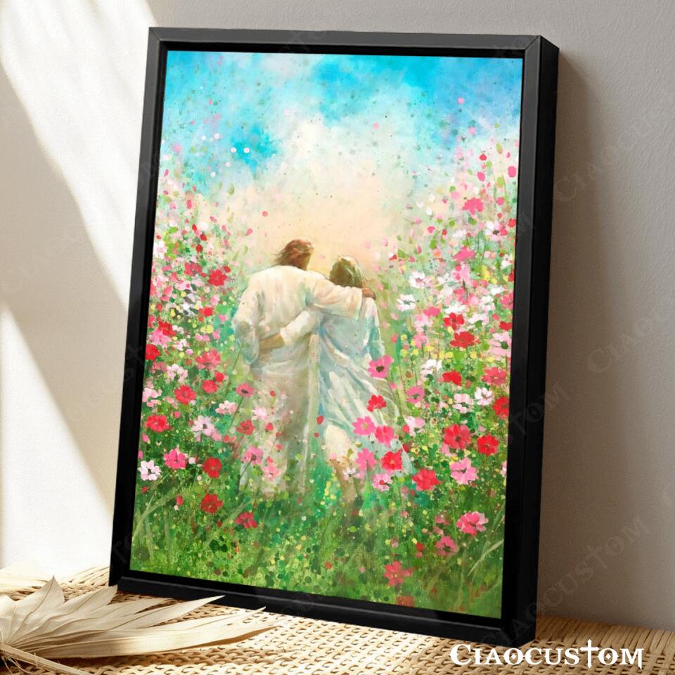 Divine Companion Canvas Wall Art - Jesus Christ Pictures - Jesus Posters - Ciaocustom