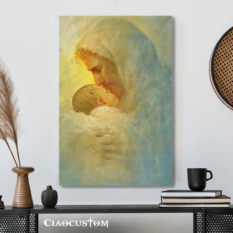 Daughter Mary Magdalene And Jesus - Jesus Canvas Painting - Jesus Canvas Art - Jesus Poster - Jesus Canvas - Christian Gift - Ciaocustom