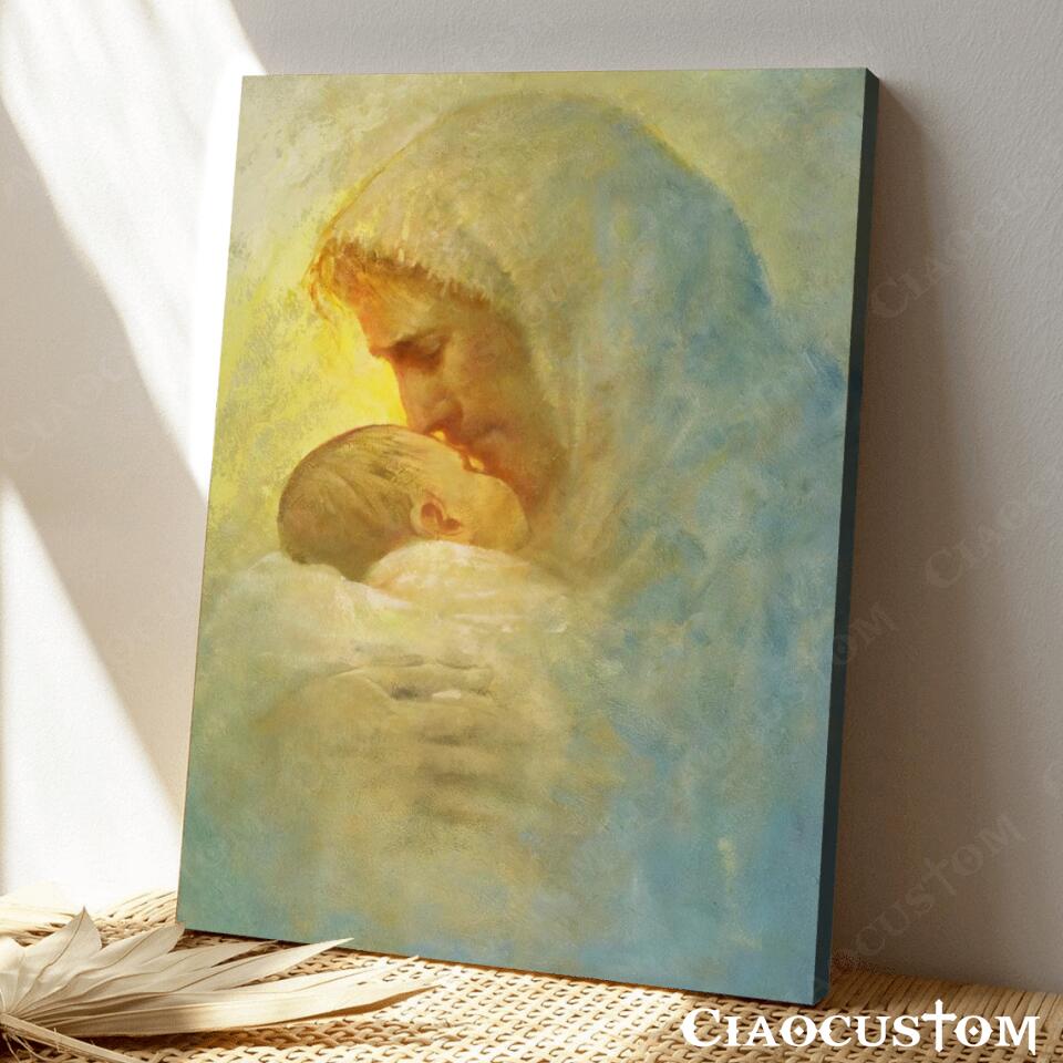 Daughter Mary Magdalene And Jesus - Jesus Canvas Painting - Jesus Canvas Art - Jesus Poster - Jesus Canvas - Christian Gift - Ciaocustom