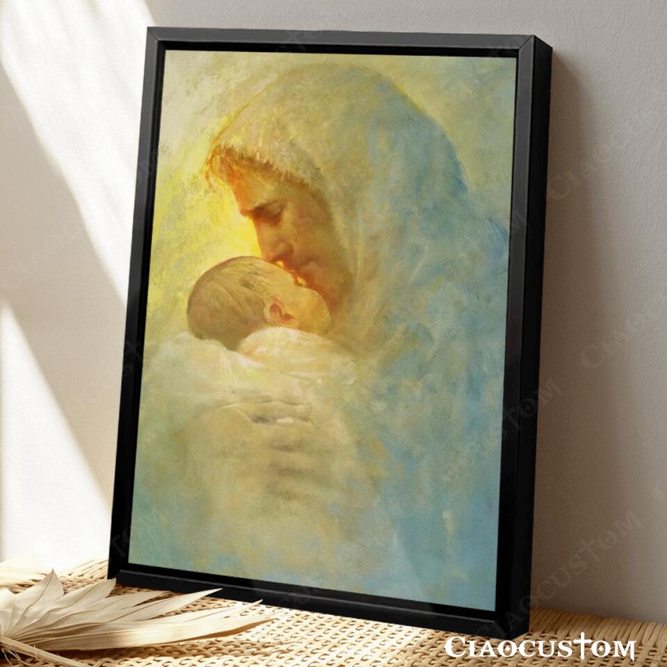 Daughter Mary Magdalene And Jesus - Jesus Canvas Painting - Jesus Canvas Art - Jesus Poster - Jesus Canvas - Christian Gift - Ciaocustom