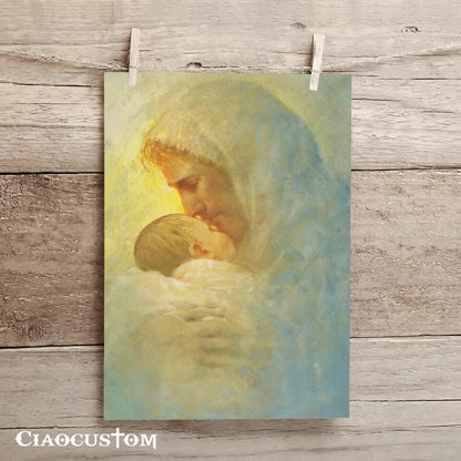 Daughter Mary Magdalene And Jesus - Jesus Canvas Painting - Jesus Canvas Art - Jesus Poster - Jesus Canvas - Christian Gift - Ciaocustom