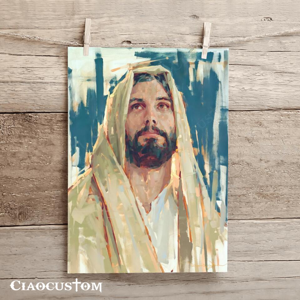 Face of God Painting - Jesus Wall Pictures - Jesus Canvas Art - Jesus Poster - Jesus Canvas - Christian Gift - Ciaocustom