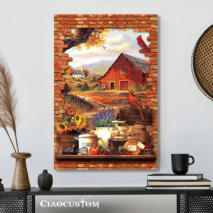 Cardinal Bird 12 - Garden - Christian Gift - Christian Canvas Wall Art - Ciaocustom