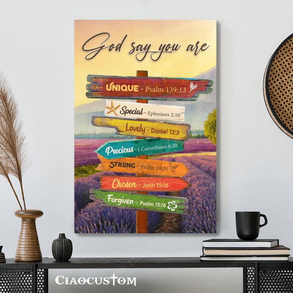 God Says You Are - Garden - Bible Verse Canvas - Jesus Canvas - Christian Gift - Christian Canvas Wall Art - Ciaocustom