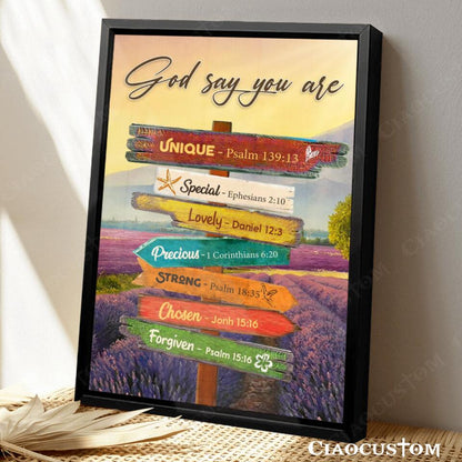 God Says You Are - Garden - Bible Verse Canvas - Jesus Canvas - Christian Gift - Christian Canvas Wall Art - Ciaocustom