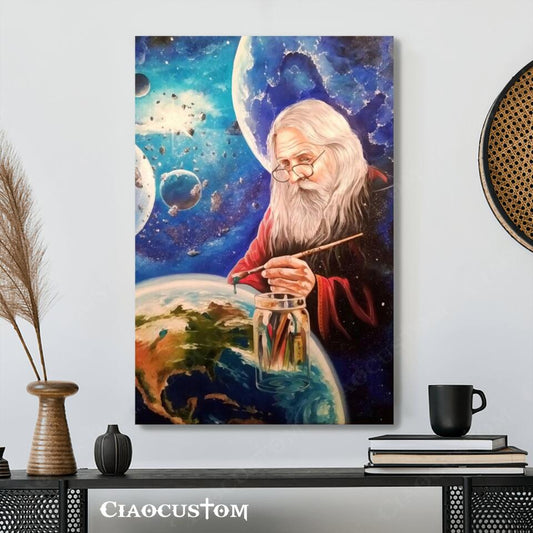 God Surrealism Art - Jesus Wall Pictures - Jesus Canvas Painting - Jesus Poster - Jesus Canvas - Christian Gift - Ciaocustom