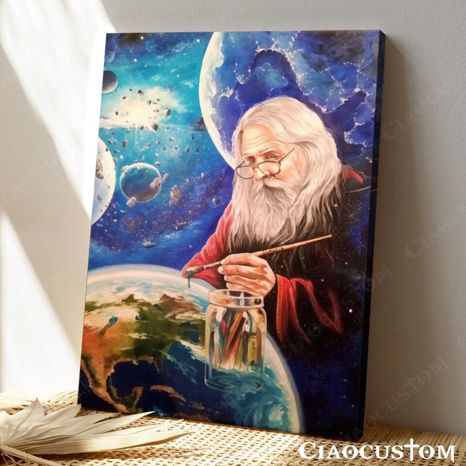 God Surrealism Art - Jesus Wall Pictures - Jesus Canvas Painting - Jesus Poster - Jesus Canvas - Christian Gift - Ciaocustom