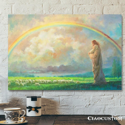 After The Storm - Jesus Painting - Jesus Poster - Jesus Canvas - Christian Canvas Wall Art - Christian Gift - Ciaocustom