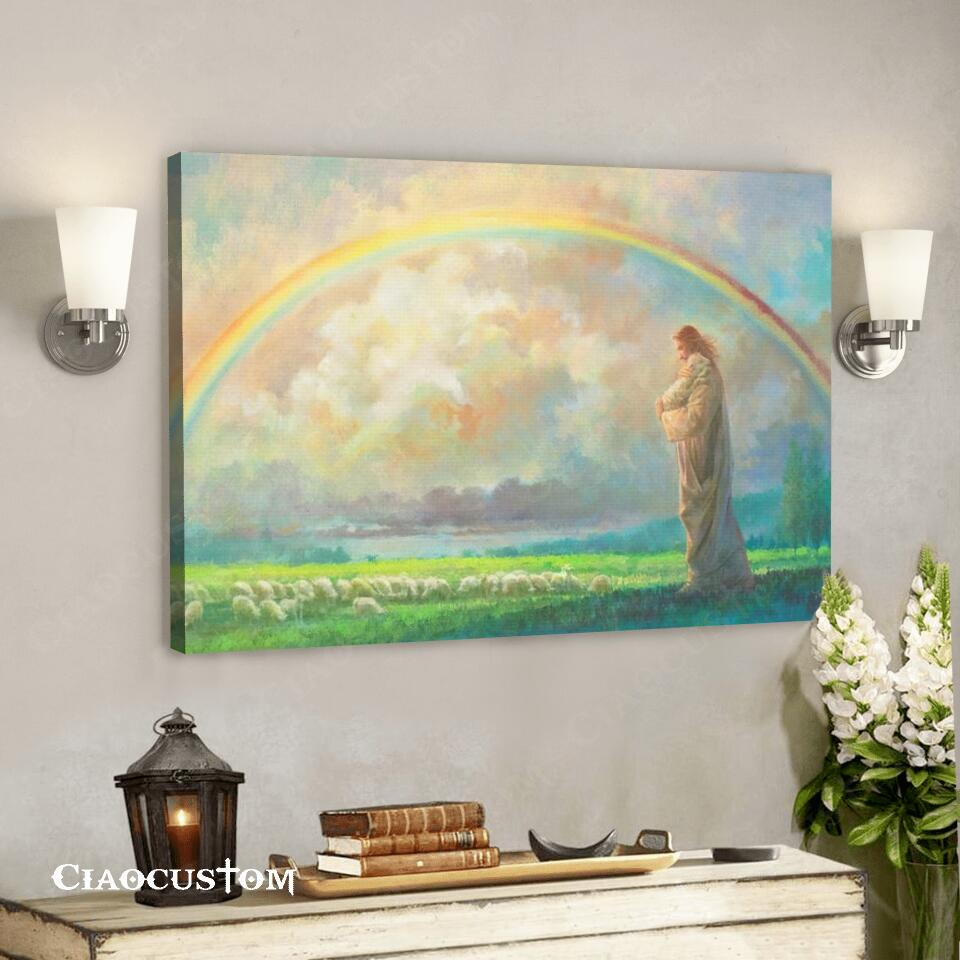 After The Storm - Jesus Painting - Jesus Poster - Jesus Canvas - Christian Canvas Wall Art - Christian Gift - Ciaocustom