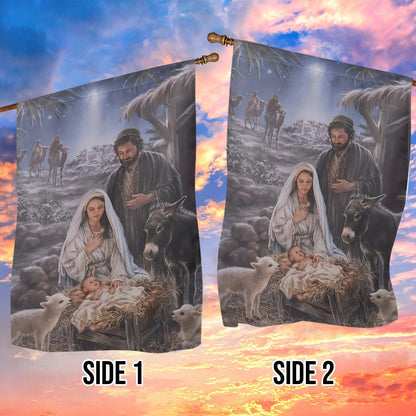 A Celebration Of The Birth Nativity Xmas Garden Flag - Christian House Flag