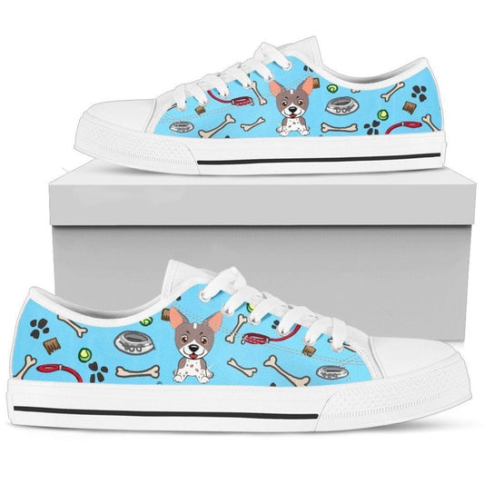 American Hairless Blue Women'S Low Top Shoe, Dog Printed Shoes, Canvas Shoes For Men, Women