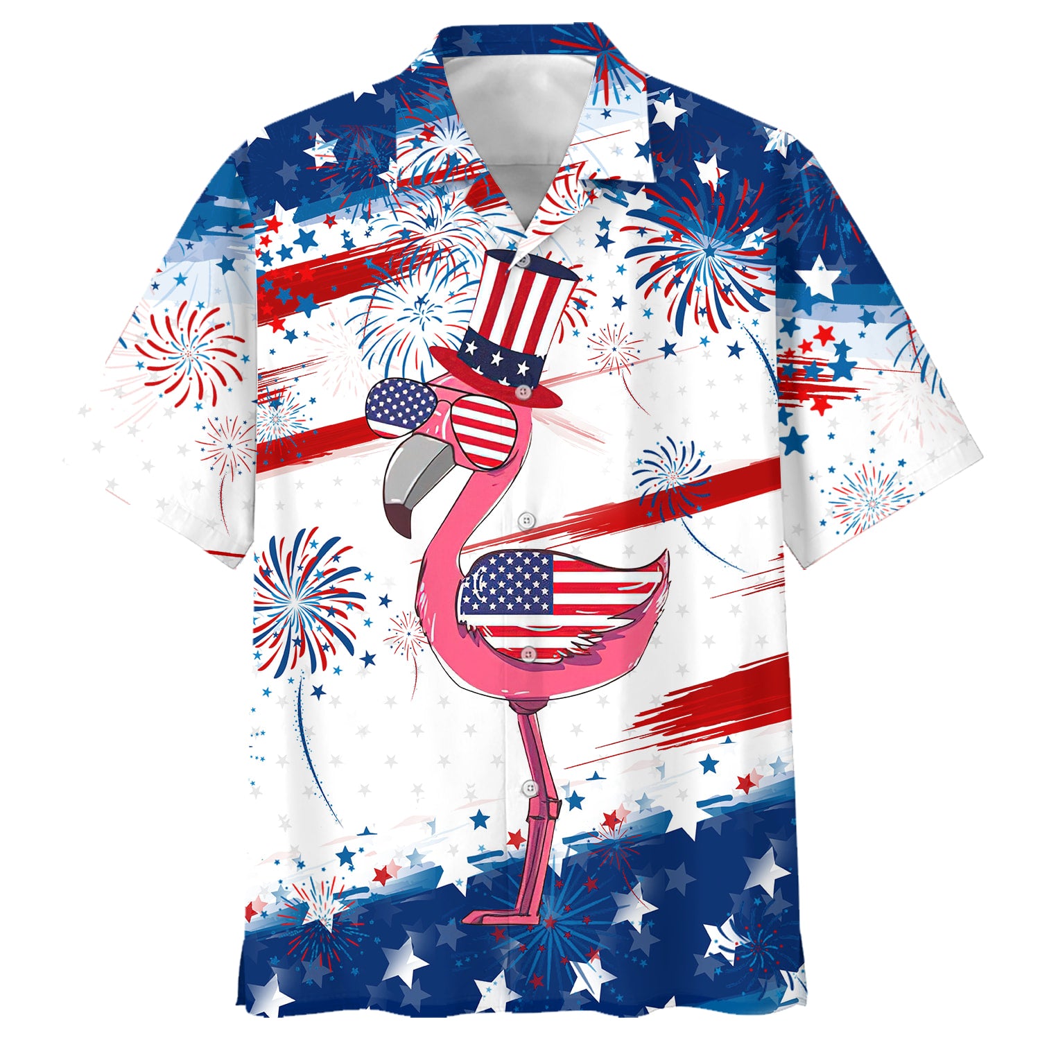 American Independence Day Flamingo Hawaiian Shirt For Men and Women - Christian Hawaiian shirt