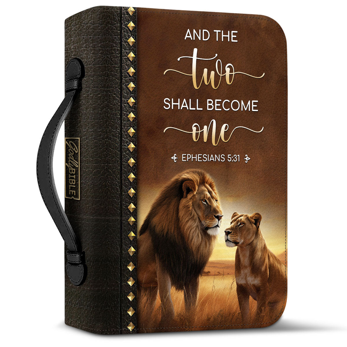And The Two Shall Become One Ephesians 5 31 Personalized Bible Cover - Gift Bible Cover for Christians