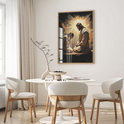 At His Feet II, Christian Canvas Wall Art, Christmas Gift Ideas, Christian Home Decor, Ciaocustom