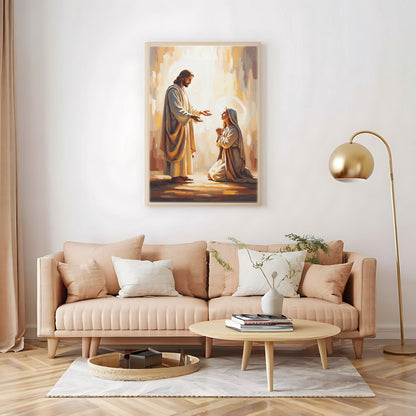 At His Feet I, Christian Canvas Wall Art, Christmas Gift Ideas, Christian Home Decor, Ciaocustom