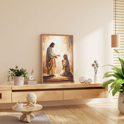 At His Feet I, Christian Canvas Wall Art, Christmas Gift Ideas, Christian Home Decor, Ciaocustom