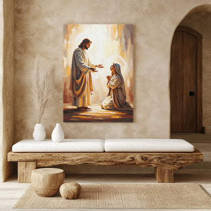 At His Feet I, Christian Canvas Wall Art, Christmas Gift Ideas, Christian Home Decor, Ciaocustom