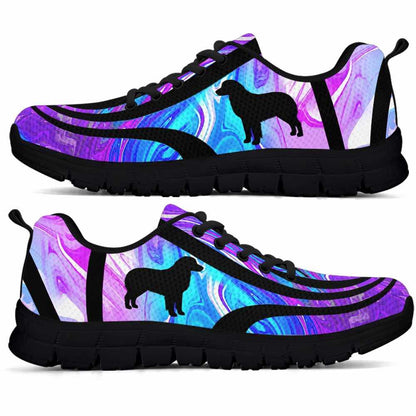 Aussie Sneaker, Aussie Dog Lovers Blue Purple Wave Sneakers Gym Running Shoes Gift Women Men, Aussie Shoes