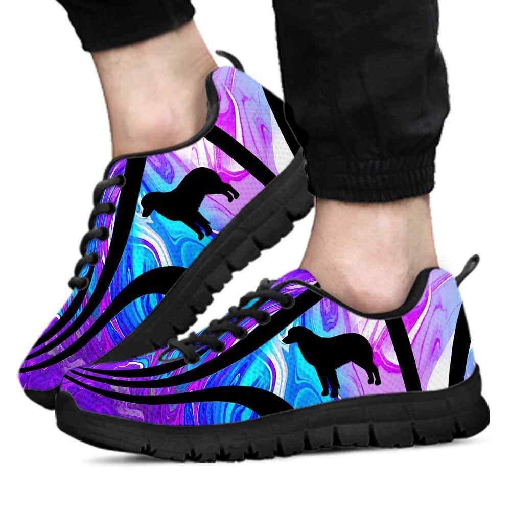 Aussie Sneaker, Aussie Dog Lovers Blue Purple Wave Sneakers Gym Running Shoes Gift Women Men, Aussie Shoes