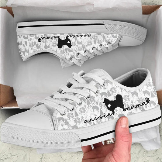Australia Shepherd Low Top Shoes - Christmas Holiday Gift For Dog Lovers, Dog Printed Shoes, Canvas Shoes For Men, Women