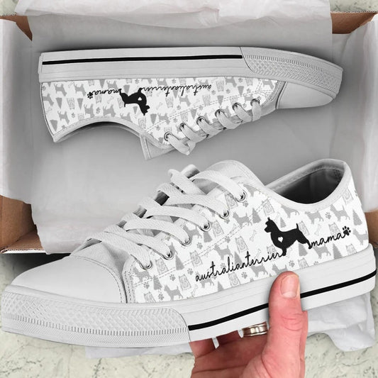 Australian Terrier Low Top Shoes, Dog Printed Shoes, Canvas Shoes For Men, Women