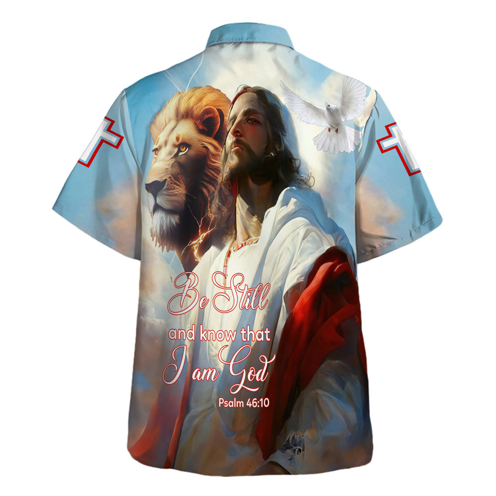 Be Still And Know Jesus Lion Hawaiian Shirt For Men and Women - Christian Hawaiian shirt