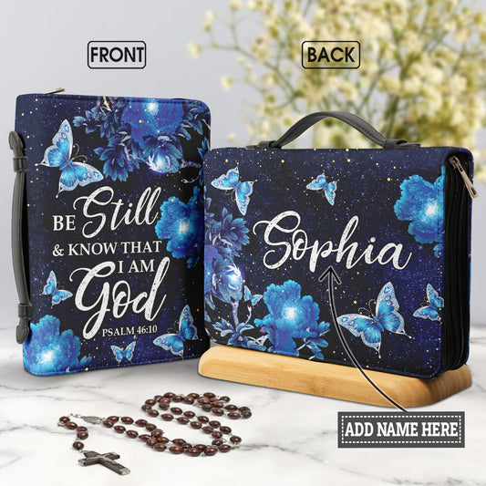 Be Still And Know That I Am God Psalm 4610 Personalized Bible Cover - Gift Bible Cover for Christians