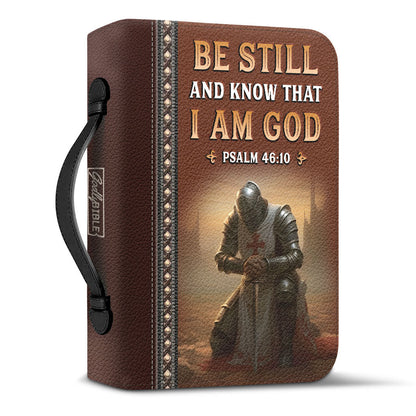 Be Still And Know That I Am God Psalm 46 10 Knights Templar Personalized Bible Cover - Gift Bible Cover for Christians