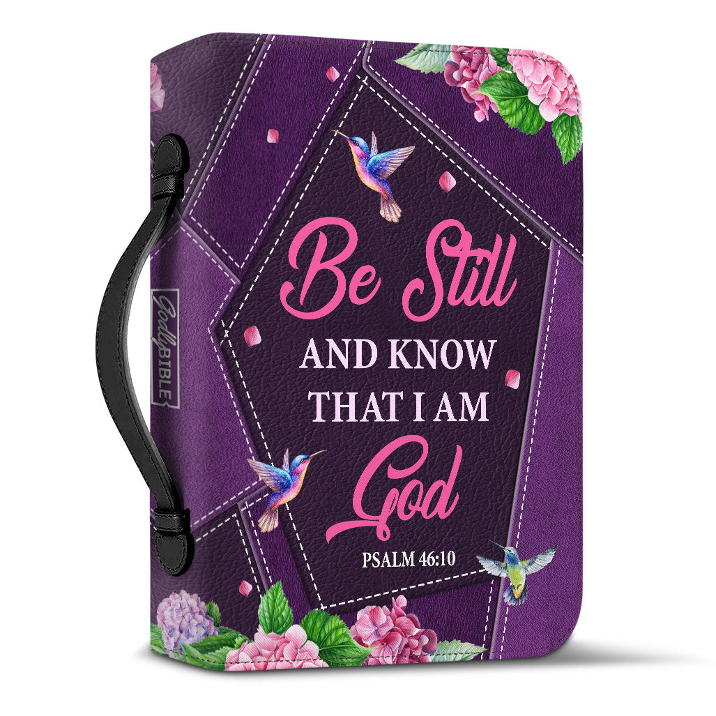 Be Still And Know That I Am God Psalm 46 10 Personalized Bible Cover - Gift Bible Cover for Christians