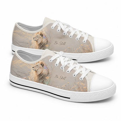 Be Still Lion Artistic Low Top Shoes          