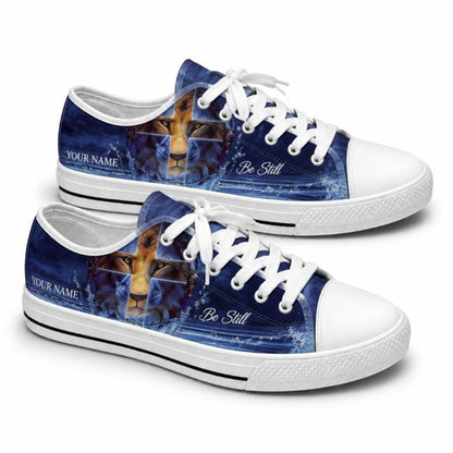 Be Still Lion Graphic Low Top Shoes          